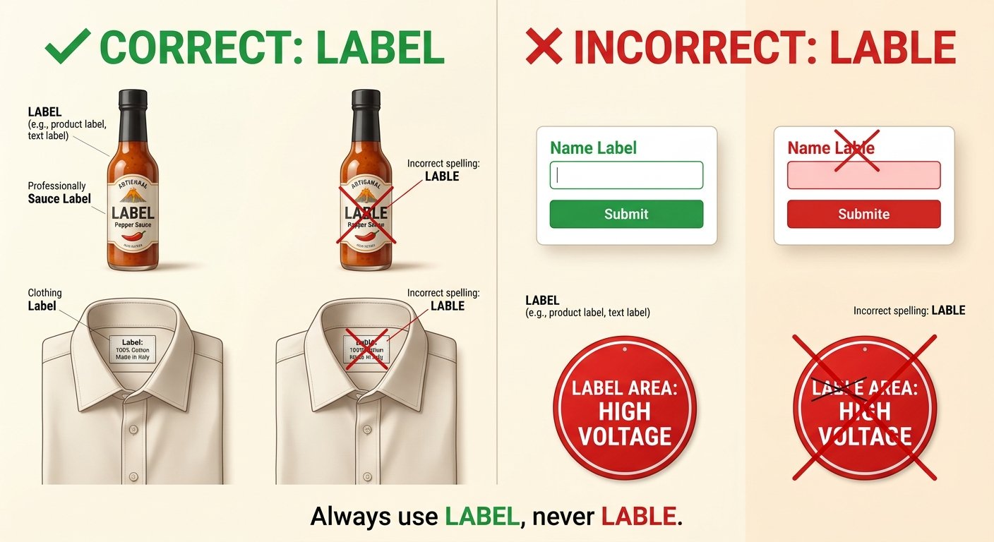 label vs lable